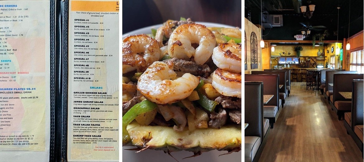 Torero's Fine Mexican Food Menu
