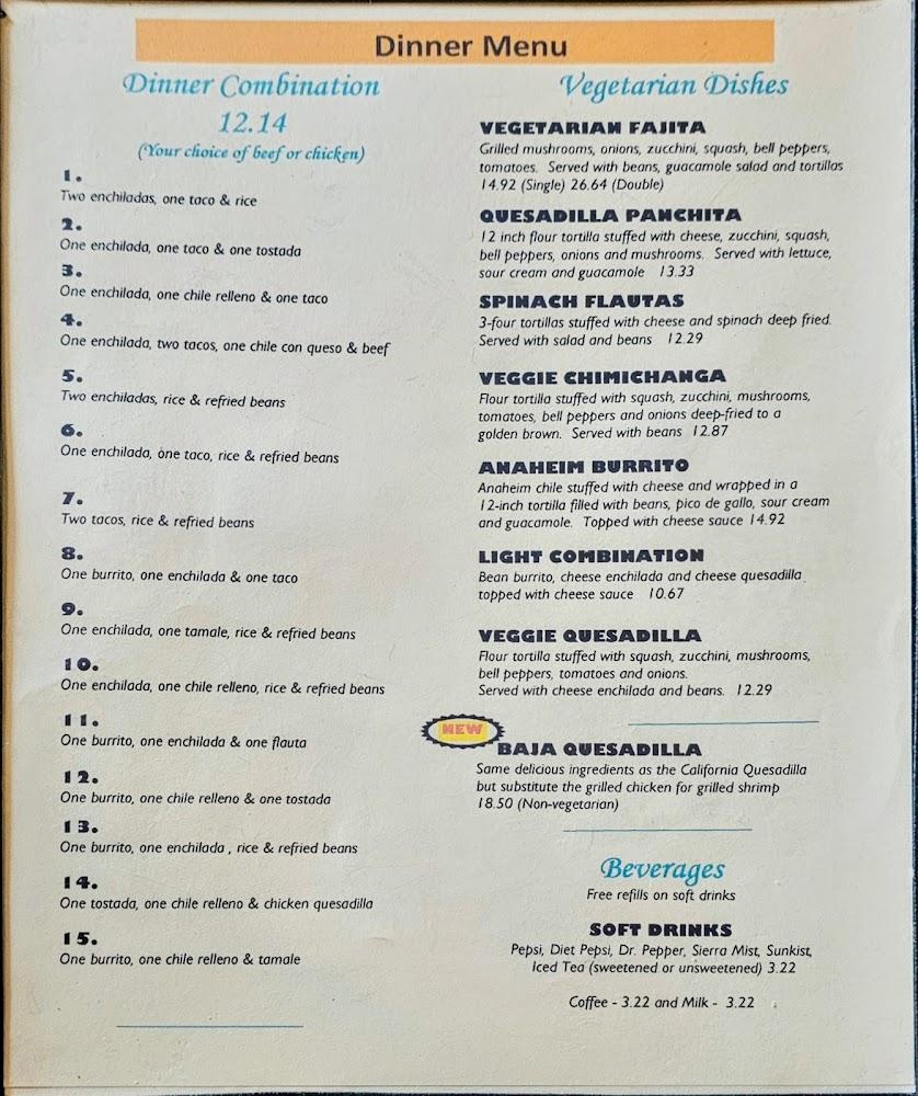 Torero's Fine Mexican Food Menu image 3